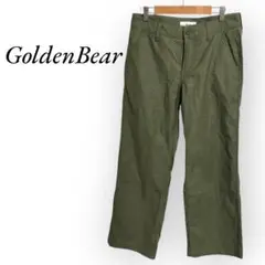 Golden Bear カーキパンツ ストレートシルエット きれいめカジュアル