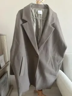 グレージュ　オーバーサイズコート