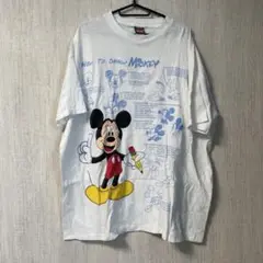 90s Disney Mickey Tシャツ 半袖Tシャツ XLサイズ