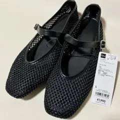 【新品未使用】GU メッシュメリージェーンシューズ（ブラック・Lサイズ）