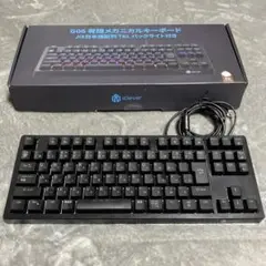 iClever G06 ゲーミングキーボード テンキーレス 茶軸 有線
