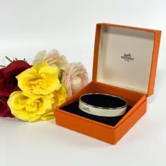 ✨美品・保存箱付✨ エルメス HERMES バングル エマイユPM ホワイト