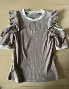 肩出しフリルニットトップス　150cm