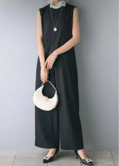 リネンタッチバックオープンオールインワン