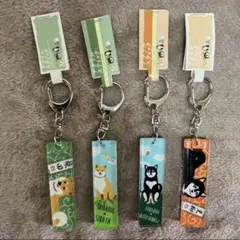 【新品】柴犬 柴田さん 黒柳さん アクリルスティックキーホルダー4個セット