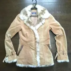 Burberry BLUE LABEL フェイクファー ブルゾン 38 スエード