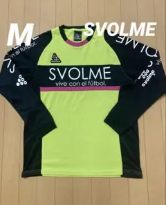 SVOLME サッカー長袖シャツ 蛍光イエロー M