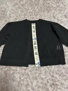 RADIATEラディエイトロゴブラック メッシュデザイン カーディガンMサイズ