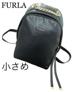 【人気・美品】 FURLA リュック オールレザー ゴールド金具 ロゴ刻印