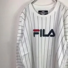 USA古着 フィラ FILA ストライプ ロンT