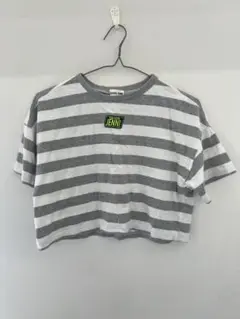 古着　SISTER JENNI　白×グレーボーダーTシャツ　140
