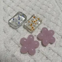 箸置き　４点セット　ガラス　陶器