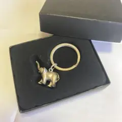象型シルバーキーホルダー 金属製で重厚感があります ボックス付き