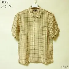 DAKS 半袖チェックシャツ M