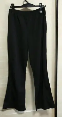 未使用　夏ズボン　黒スラックス　薄手パンツ　ニッセン　L