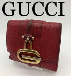 GUCCI グッチ ブランド レッド 折り財布 GG お洒落 メンズ レディース