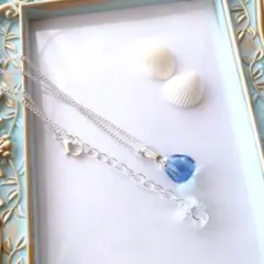 夏お値下げ　シーグラスネックレス　ハンドメイドネックレス　海からの贈り物