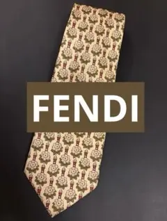 引越し処分価格 FENDI 花柄 シルク ネクタイ