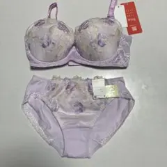 Wing 花柄 ブラジャーショーツセット L