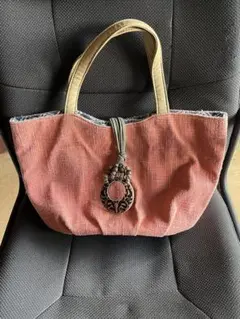 オレンジキャンバス ハンドバッグショール付き