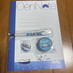 PILOT ボールペン・缶バッジ・メモ帳セット