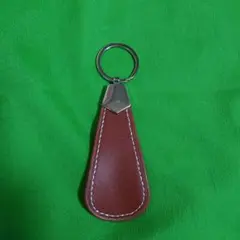 靴べら　キーホルダー付き　携帯靴べらレザー調