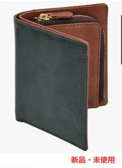 二つ折り財布 メンズ 財布 グリーン