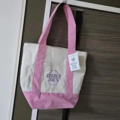 【Trader Joe's】　うすピンク　ミニキャンバストート