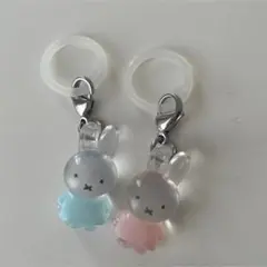 うさぎキャラクター ストラップ クリア
