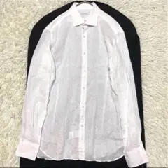 【未使用級✨】ARCODIO リネン100% 長袖シャツ 白 42 XL