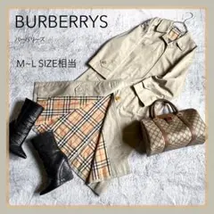 【BURBERRYS】バーバリーズ ステンカラーコート ノバチェック M