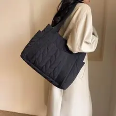 トートバッグ マザーズバッグ 大容量 保育園 通勤 【ブラック】