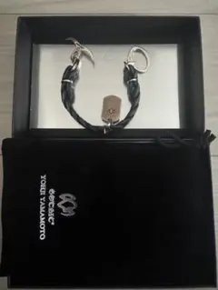 【美品】ヨウジヤマモト　ブレスレット　ドッグタグ　レザー　アクセサリー
