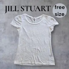 JILL STUART レースカットソー アイボリー FR 麻混 美品