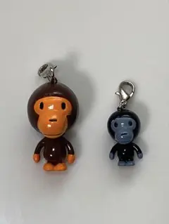 A BATHING APE アベイシングエイプ ファスナーマスコット 2点セット