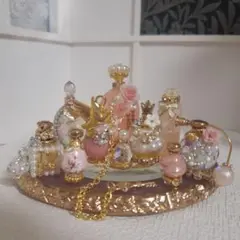 ミニチュア香水瓶⭐ピンクローズ