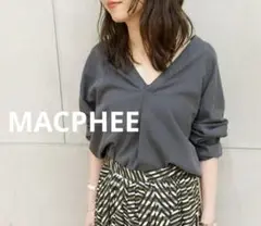マカフィー　シャツブラウス　チャコールグレー　36