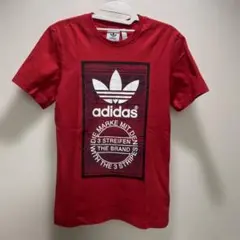 adidas 赤 Tシャツ 3ストライプス