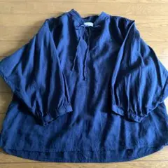 ネイビー プルオーバー バルーンスリーブ