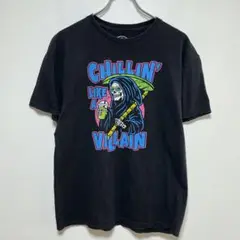 CHILLIN’ LIKE A VILLAIN Tシャツ ドクロ ストリート風