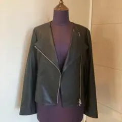 お値下げ☆美品☆ライダースジャケット レディース 黒☆IPSE