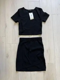 in the rise 黒 セットアップ 新品タグ付き ミニT ミニスカート