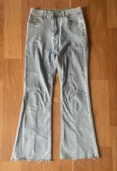 フレア デニム ジーンズ ズボン パンツ ブルー