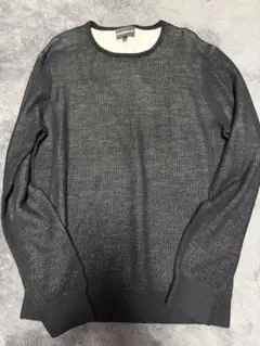 EMPORIO ARMANI メッシュニット 50 ブラック