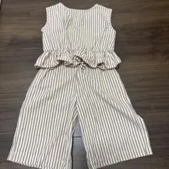 PAIR MANON ペアマノン ベージュ ストライプ セットアップ 90