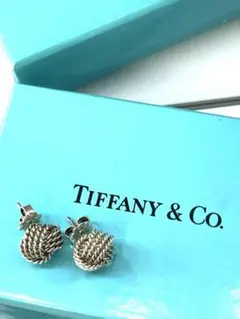 【クリーニング済】Tiffany ティファニー ♡ ピアス ツイストノット
