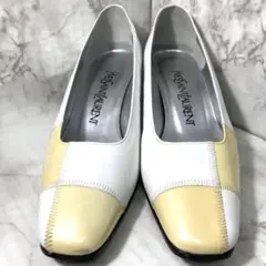 ☆素敵 Yves Saint Laurent パンプス 22.5cm ホワイト