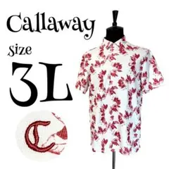 【大きいサイズ】【3L】Callaway♡キャロウェイ 葉っぱ ゴルフウェア