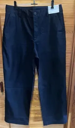 【大幅値下げ！！】ユニクロ　ハイウエストチノワイドストレートパンツ　(新品)