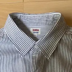 EDWIN ストライプ 半袖シャツ Lサイズ